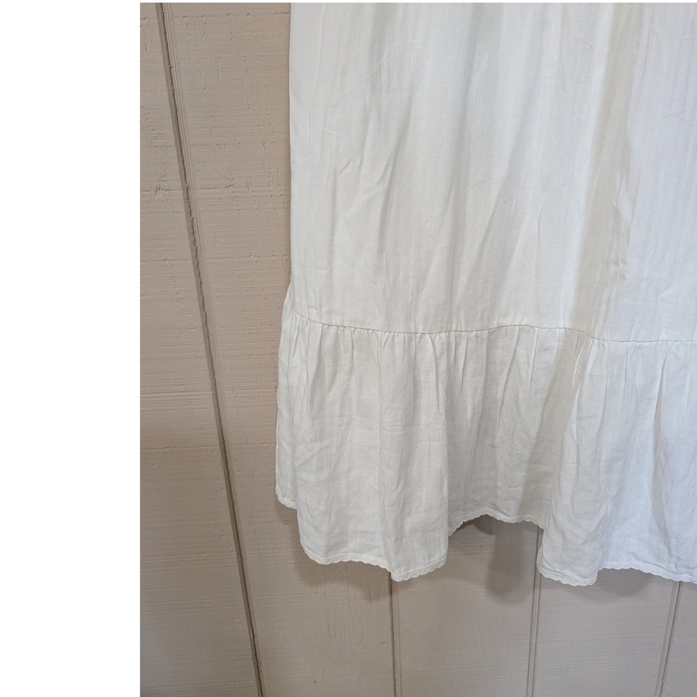 Lulus Flirting in Florence White Striped Tie-Strap Midi Dress L NWT Coquette - Picture 7 of 12